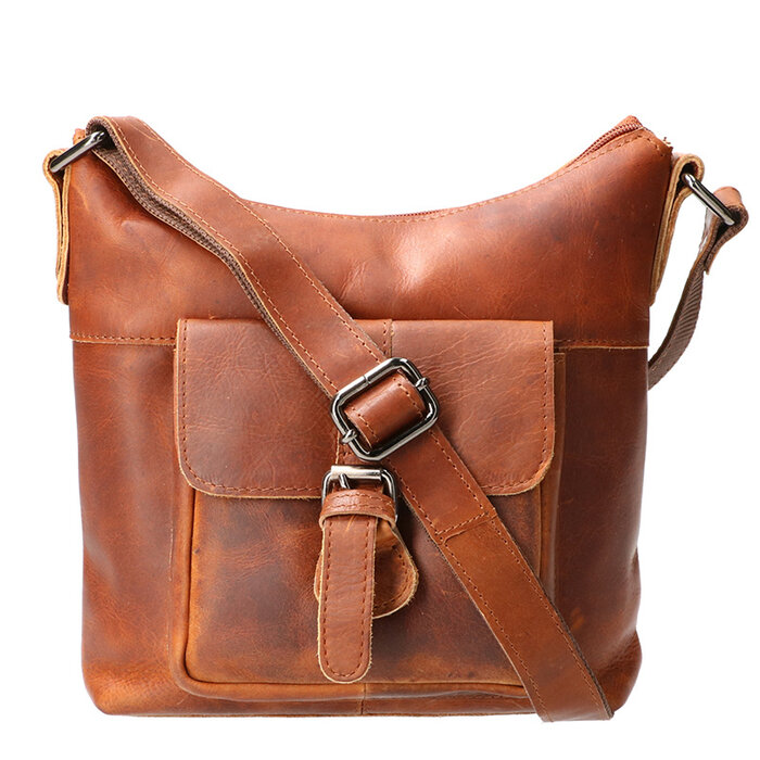 Leather Design Shoulder bag small natural
