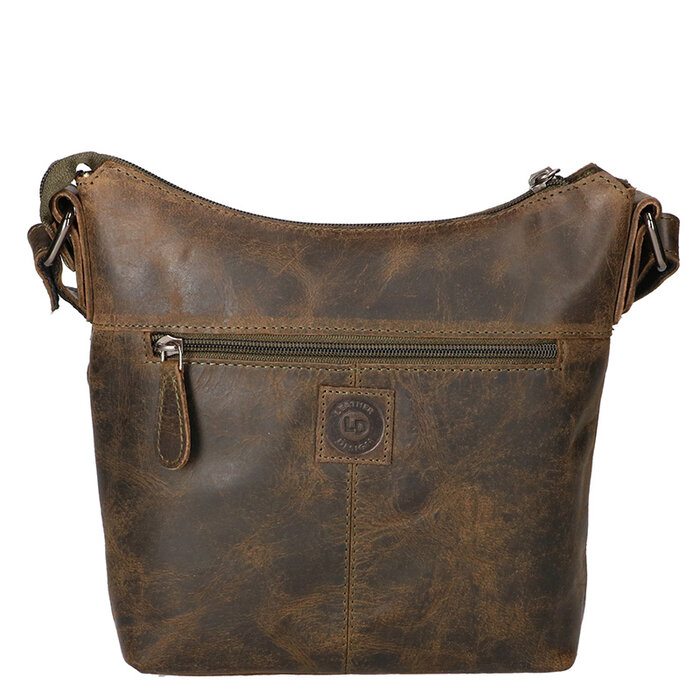 Leather Design Shoulder bag small green