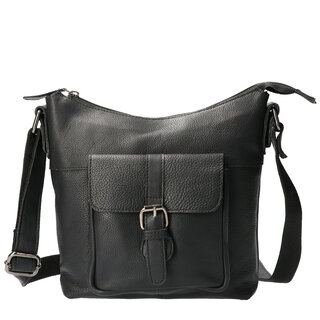 Leather Design Shoulder bag small Black