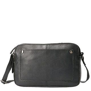Leather Design Shoulder bag small Black
