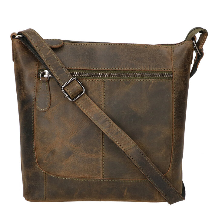 Leather Design Shoulder bag green