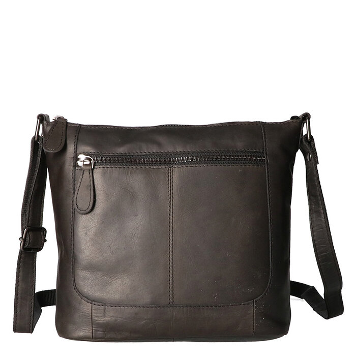 Leather Design Shoulder bag Black