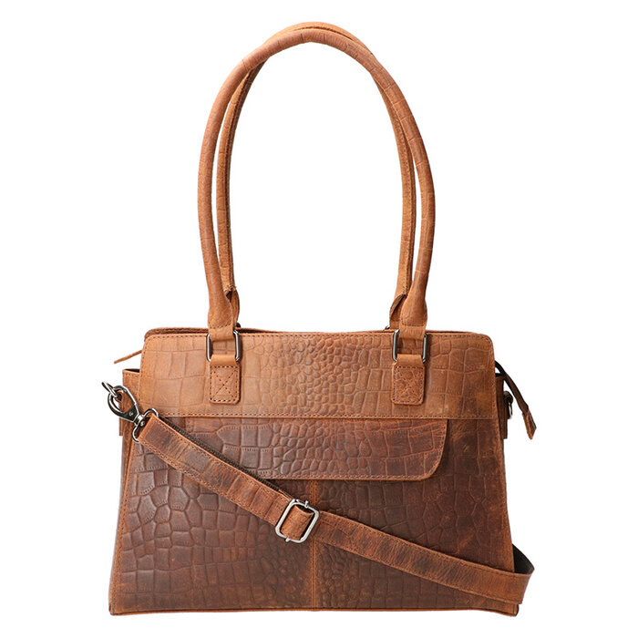 Leather Design Hand and shoulder bag Hunter croco