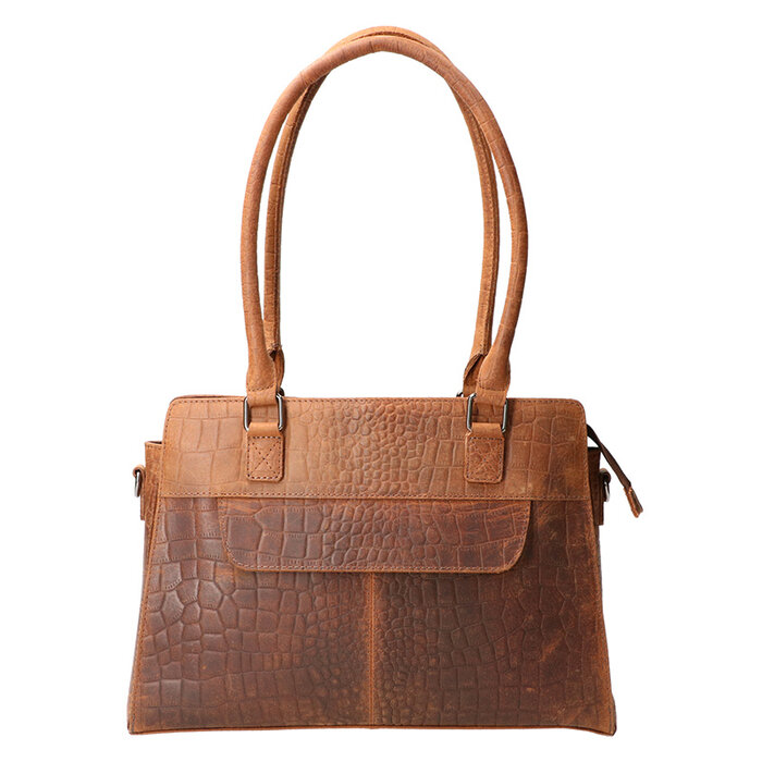 Leather Design Hand and shoulder bag Hunter croco