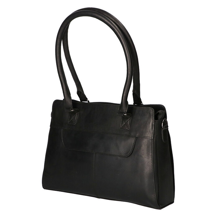 Leather Design Hand / Shoulder bag Black