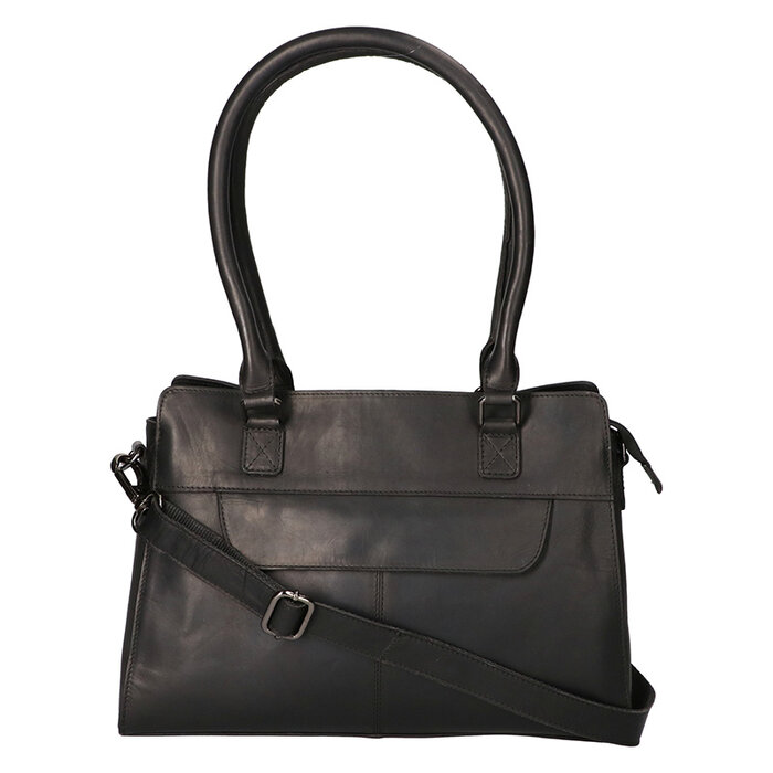 Leather Design Hand / Shoulder bag Black