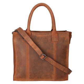 Leather Design Hand / Shoulder bag Hunter large