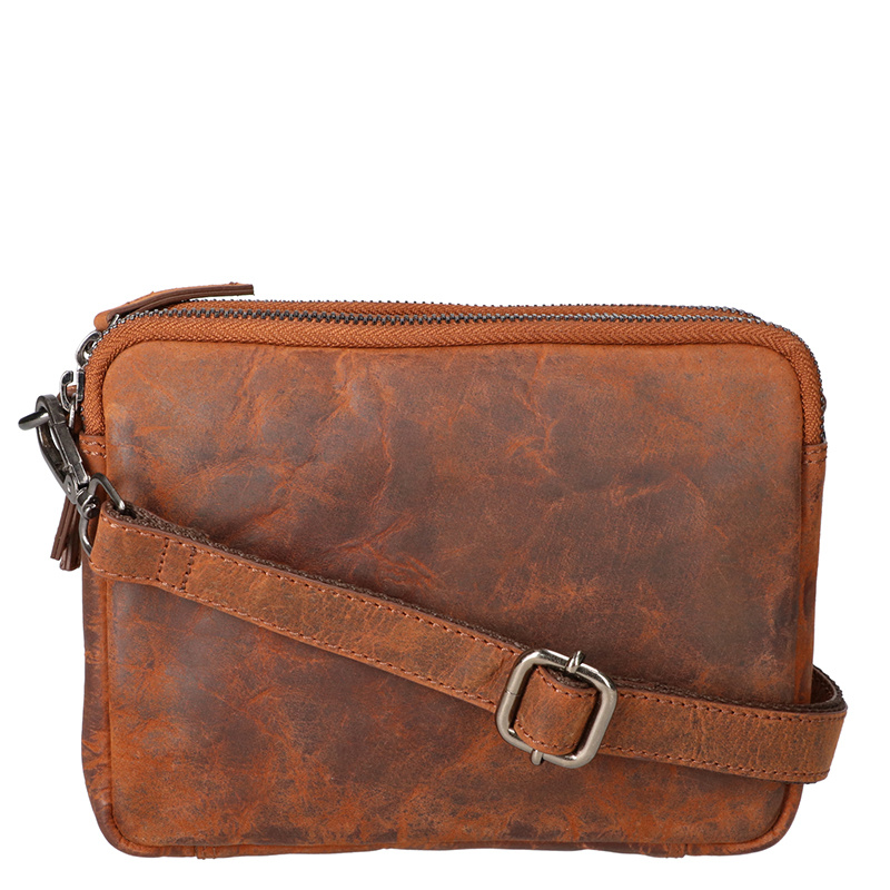 Leather Design Xanthe – Lederen Schoudertas met Rits
