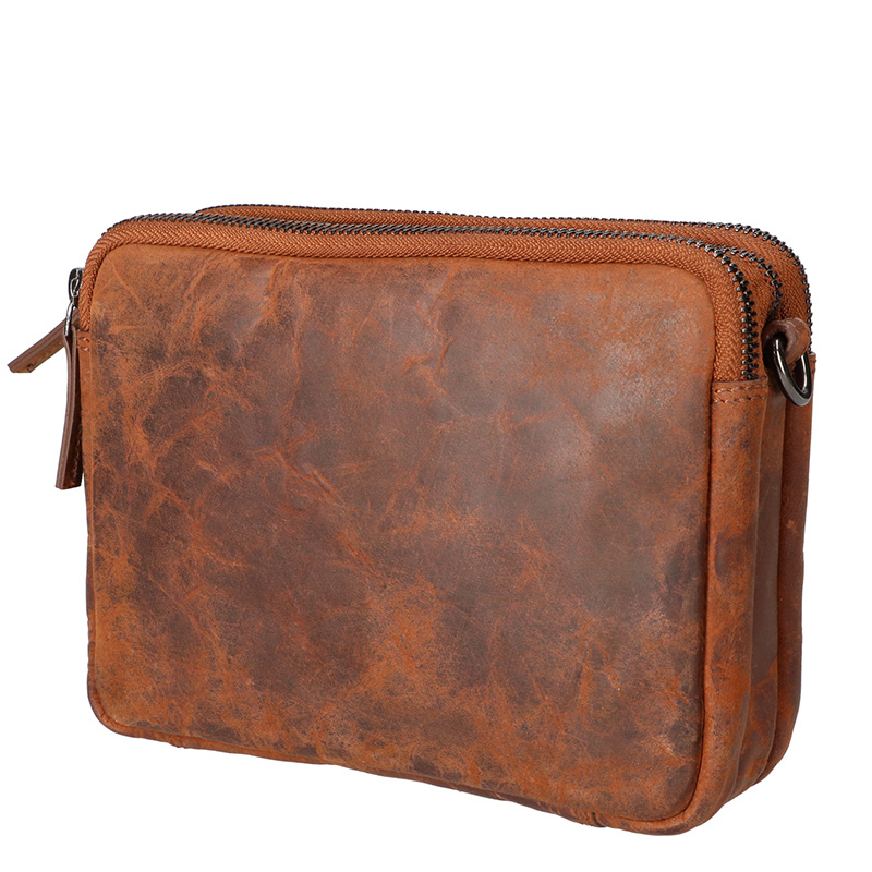 Leather Design Xanthe – Lederen Schoudertas met Rits