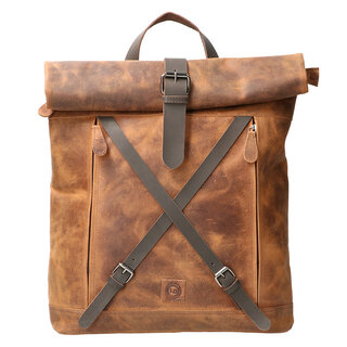 Leather Design Rolltop rugzak Cross