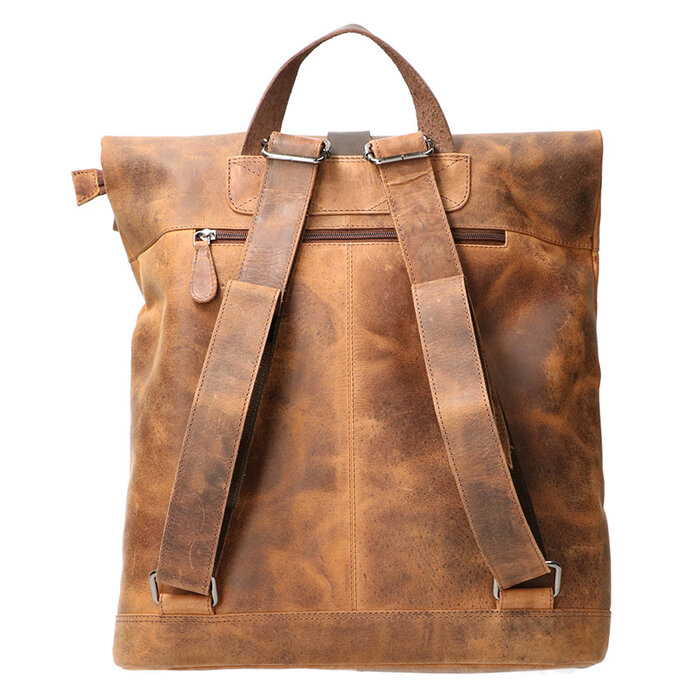 Leather Design Marina – Lederen Rolltop Rugtas