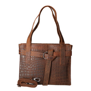 Leather Design Revival Ladies hand and shoulder bag croco