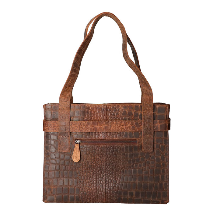 Leather Design Revival Ladies hand and shoulder bag croco