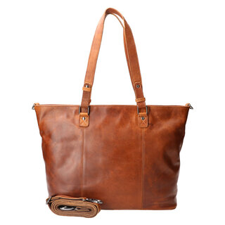 Leather Design Hand and shoulder work bag natural