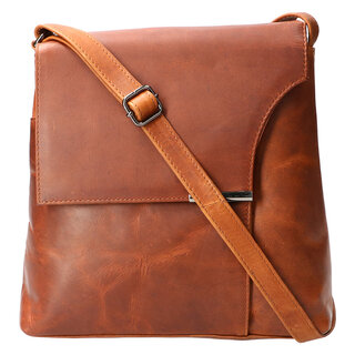 Leather Design Shoulder bag natural