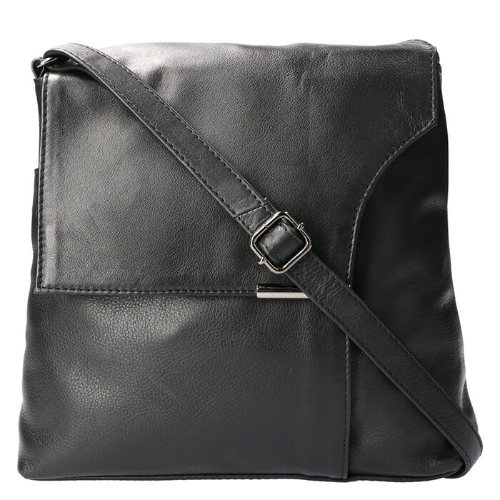 Leather Design Shoulder bag Black