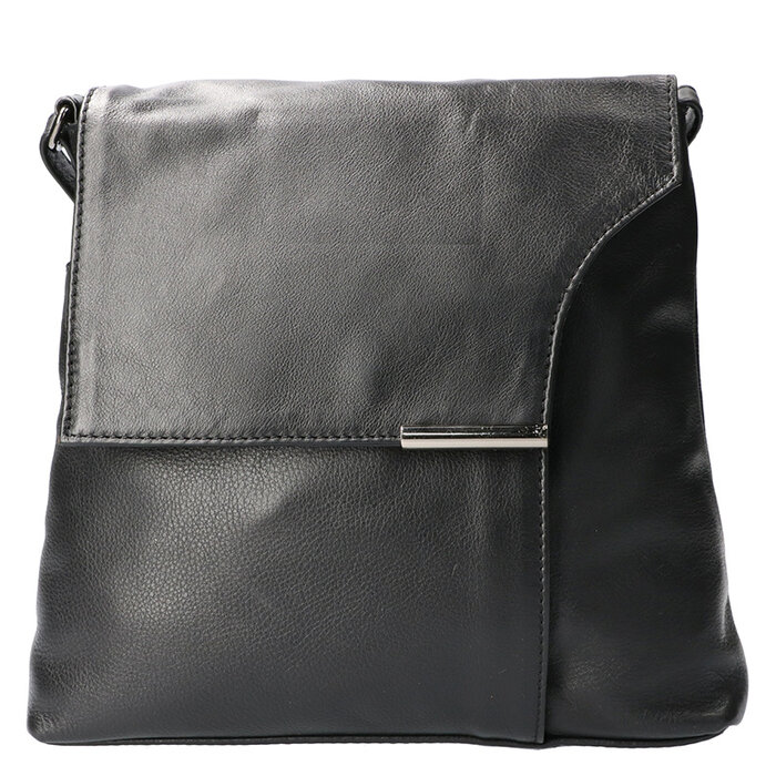 Leather Design Shoulder bag Black