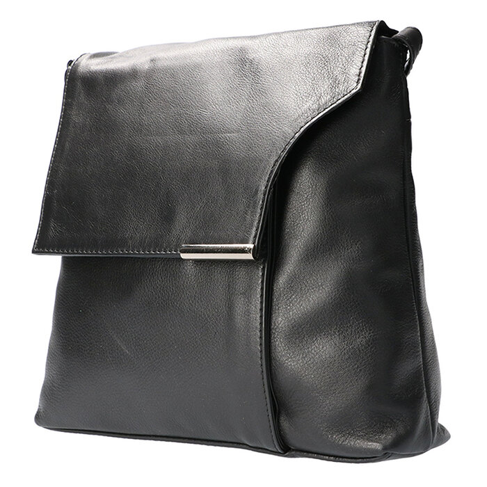 Leather Design Shoulder bag Black