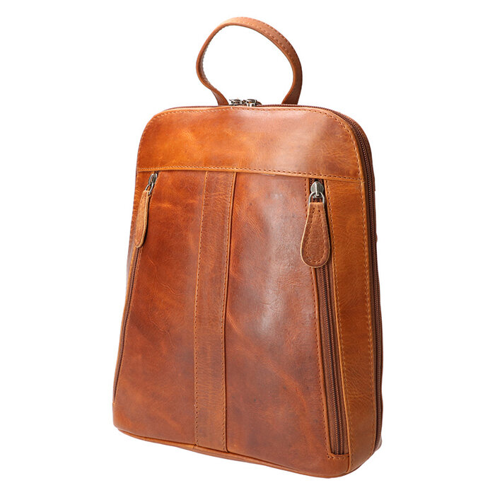 Leather Design Backpack natural