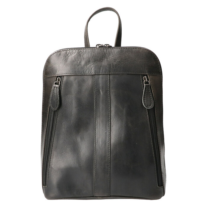 Leather Design Backpack Black