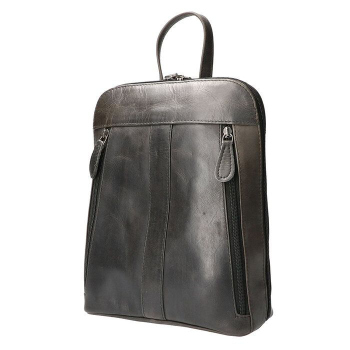Leather Design Backpack Black
