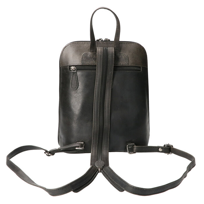 Leather Design Backpack Black