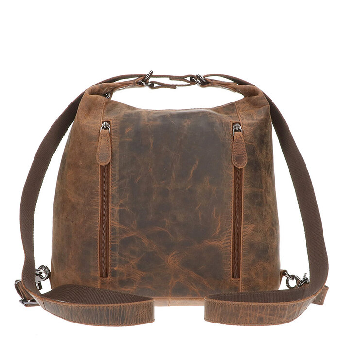 Leather Design Rugtas hunter bruin