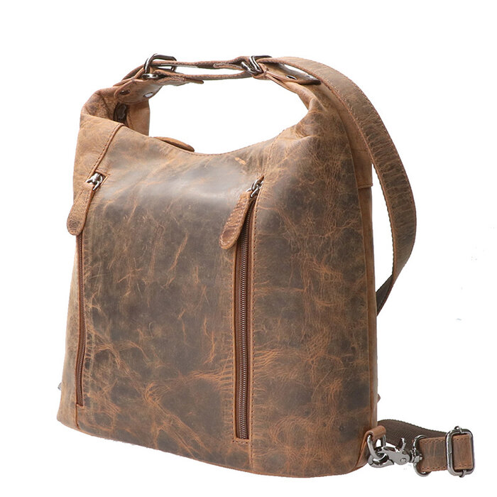 Leather Design Rugtas hunter bruin