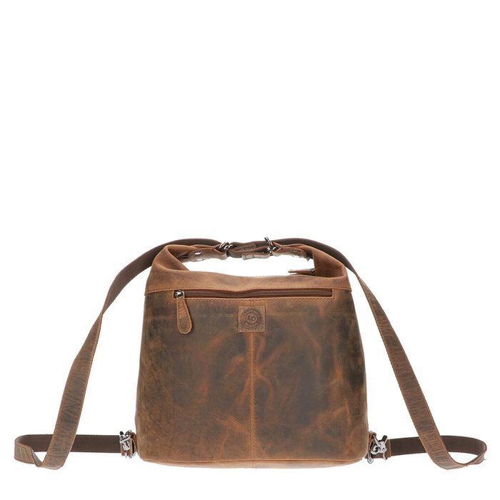 Leather Design Rugtas hunter bruin