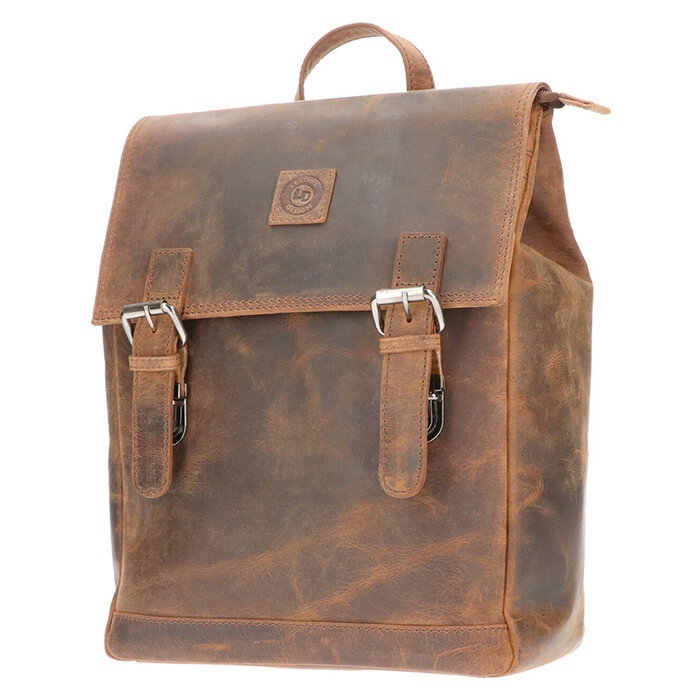 Leather Design Rugtas hunter bruin klein