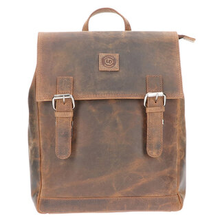 Leather Design Rugtas hunter bruin klein