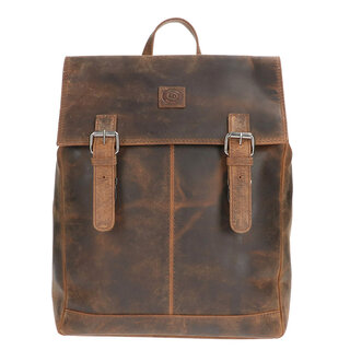 Leather Design Rugtas hunter bruin