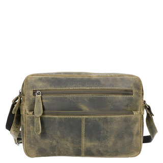 Leather Design Shoulder bag Hunter green
