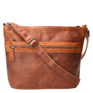 Leather Design Shoulder bag natural