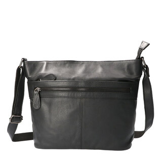 Leather Design Shoulder bag Black