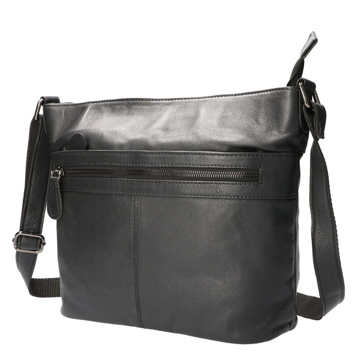 Leather Design Shoulder bag Black