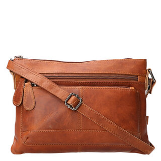Leather Design Shoulder bag small natural