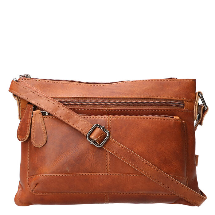 Leather Design Shoulder bag small natural