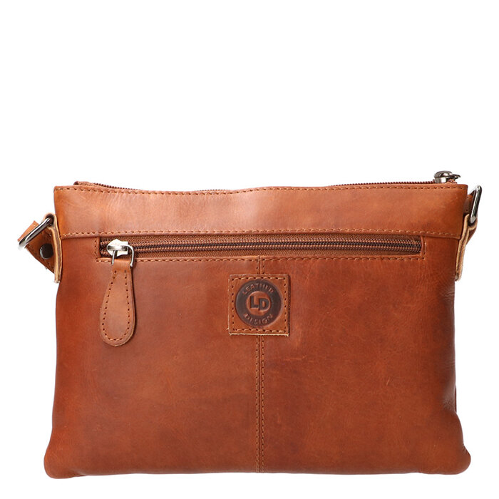 Leather Design Shoulder bag small natural