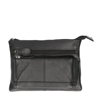 Leather Design Shoulder bag small Black