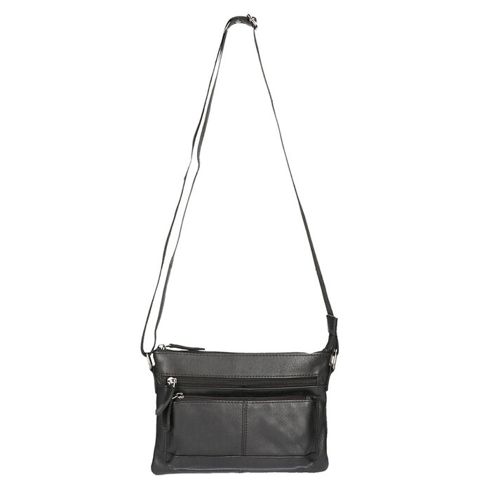 Leather Design Shoulder bag small Black