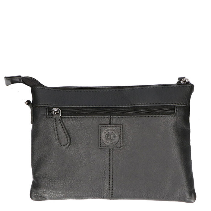Leather Design Shoulder bag small Black