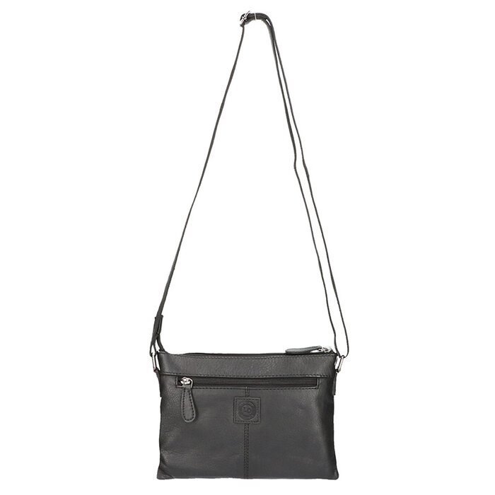 Leather Design Shoulder bag small Black