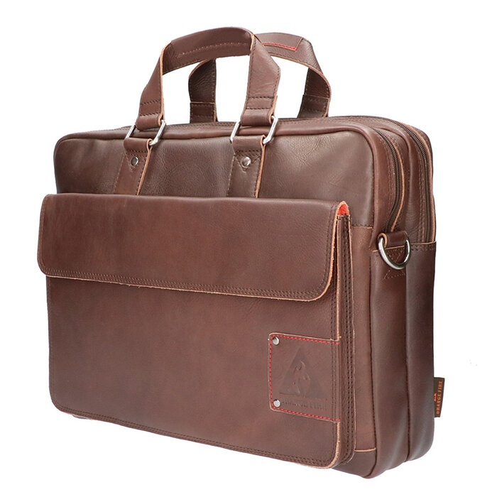 Orange Fire Laptoptas hand-, schoudertas 15,6 inch bruin