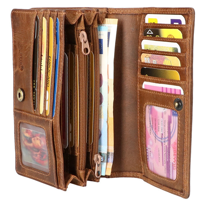 Leather Design Stacy – Dames Harmonica Portemonnee