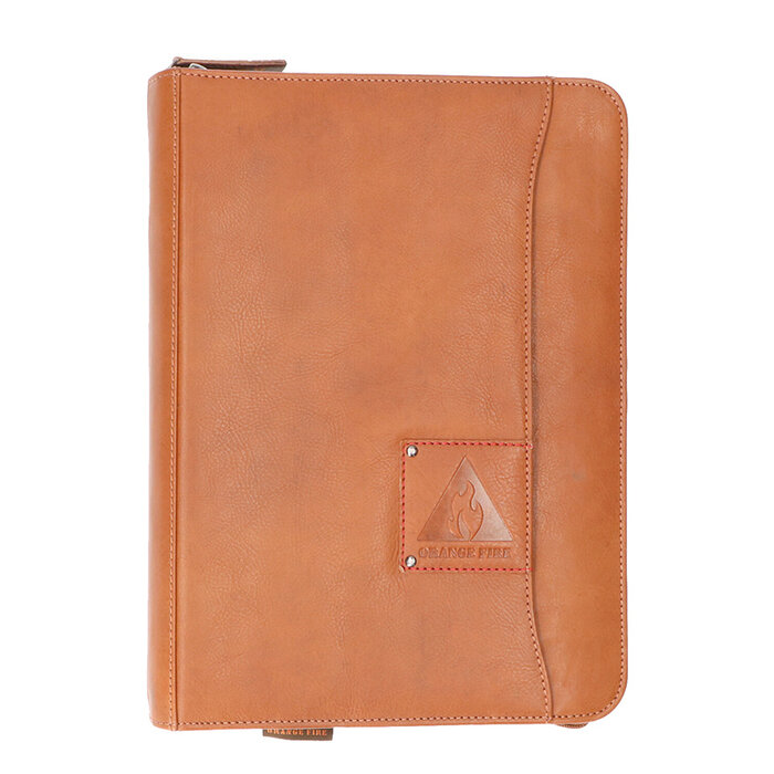 Orange Fire Schrijfmap Cognac