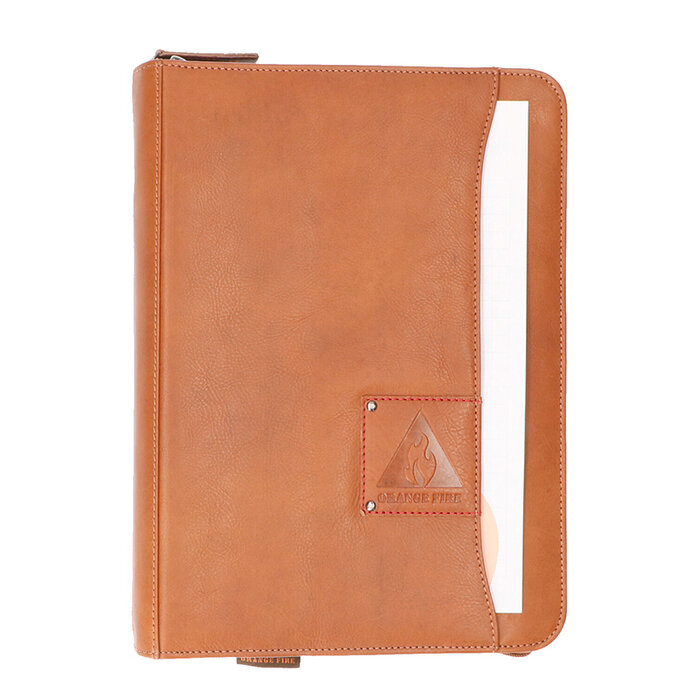 Orange Fire Schrijfmap Cognac
