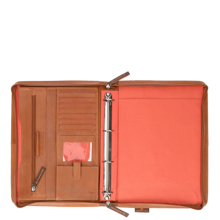 Orange Fire Schrijfmap Cognac