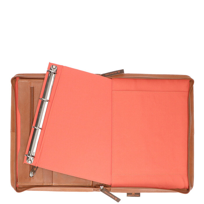 Orange Fire Schrijfmap Cognac