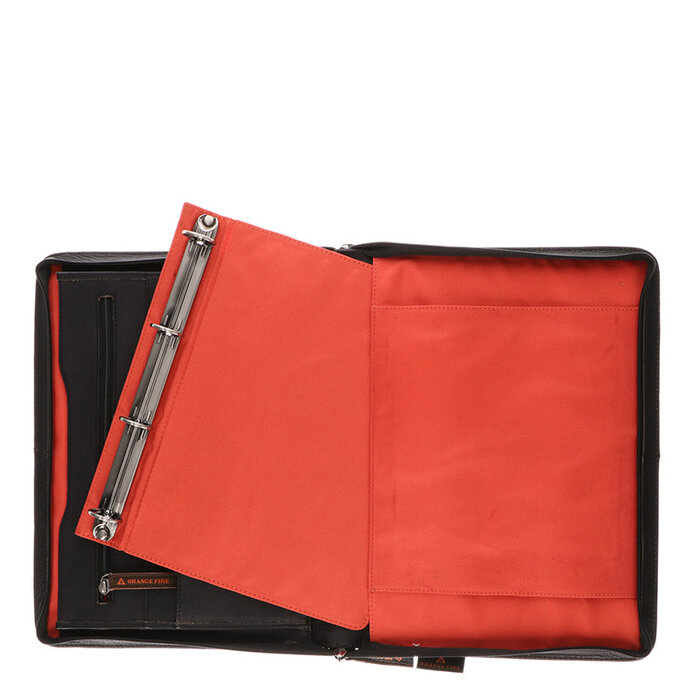 Orange Fire Schrijfmap Zwart